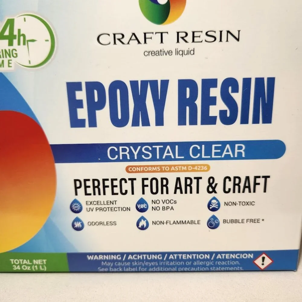 Craft Resin 34Oz Epoxy Resin Kit - Crystal Clear + Hardener for DIY Art Mold NEW